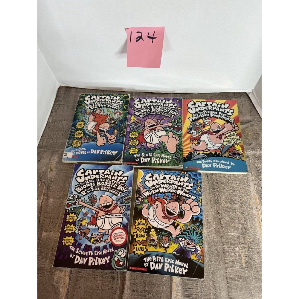 Captain Underpants Bundle Of 5 Novels #124